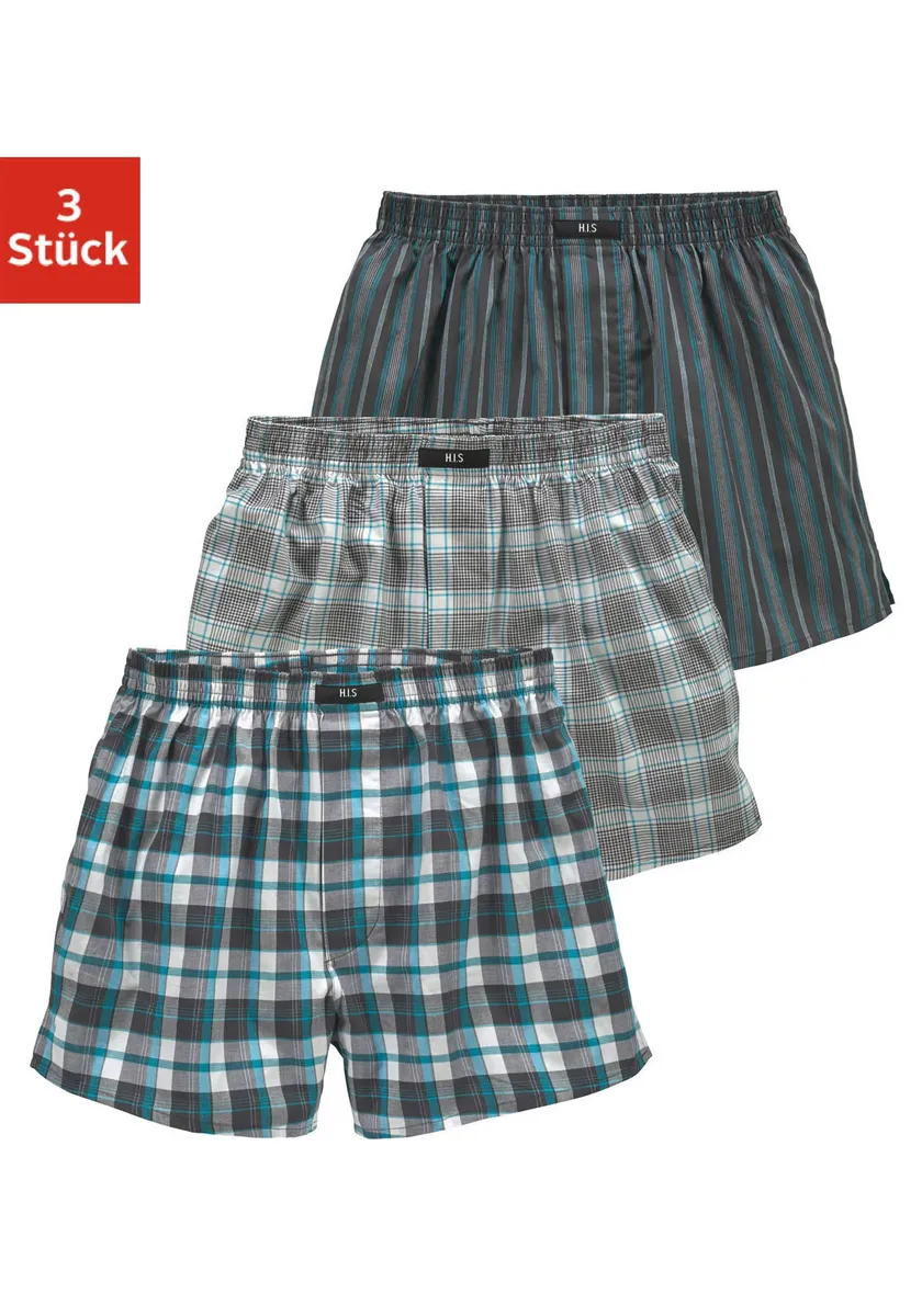 Веб-боксеры H.I.S (3 шт.), удобная посадка, модный дизайн в клетку или полоску, цвет Bunt
Веб-боксеры H.I.S (3 шт.), удобная посадка, модный дизайн в клетку или полоску, цвет Bunt