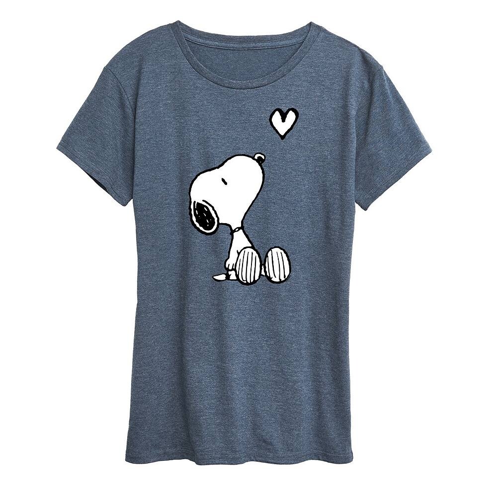 Женская белая футболка с рисунком Snoopy Heart арахиса Licensed Character, цвет Heather Blue
Женская белая футболка с рисунком Snoopy Heart арахиса Licensed Character, цвет Heather Blue