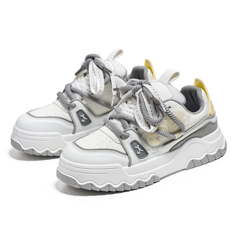 RYAW Серые белые мужские скейтерские кроссовки с низким верхом устойчивые к истиранию, цвет Gray White
RYAW Серые белые мужские скейтерские кроссовки с низким верхом устойчивые к истиранию, цвет Gray White