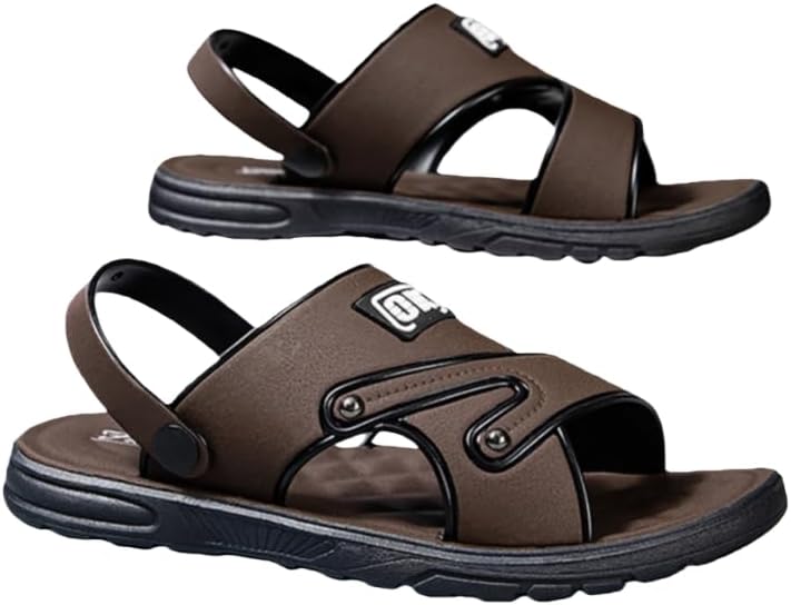 Мужские кожаные сандалии с толстой подошвой на лето - шлепанцы в стиле «папа» для пляжа и повседневной носки на улице Hoalox, темно-коричневый
Мужские кожаные сандалии с толстой подошвой на лето - шлепанцы в стиле «папа» для пляжа и повседневной носки на улице Hoalox, темно-коричневый