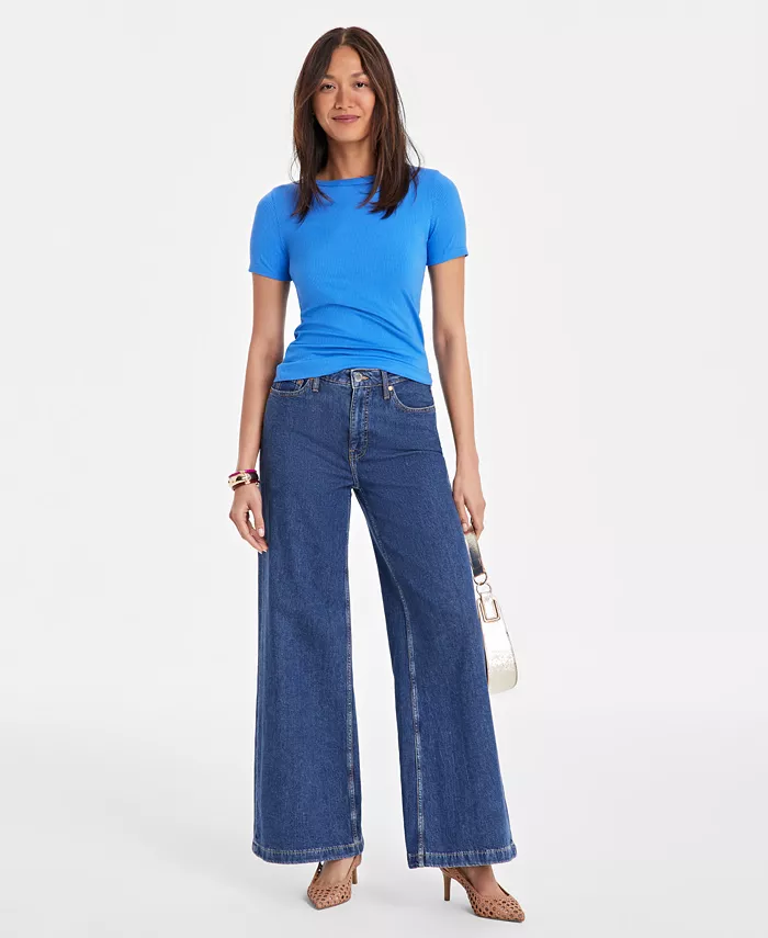 Женская футболка с рубчиками On 34th, синий
Женская футболка с рубчиками On 34th, синий