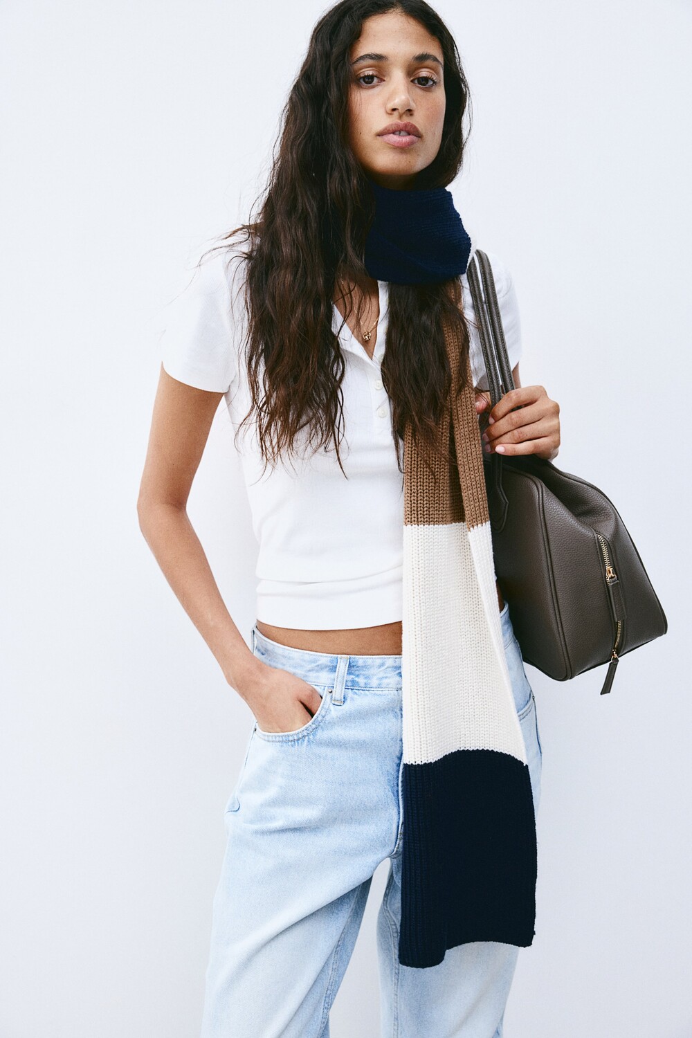 Шарф вязки в рубчик H&M, бежевый
Шарф вязки в рубчик H&M, бежевый