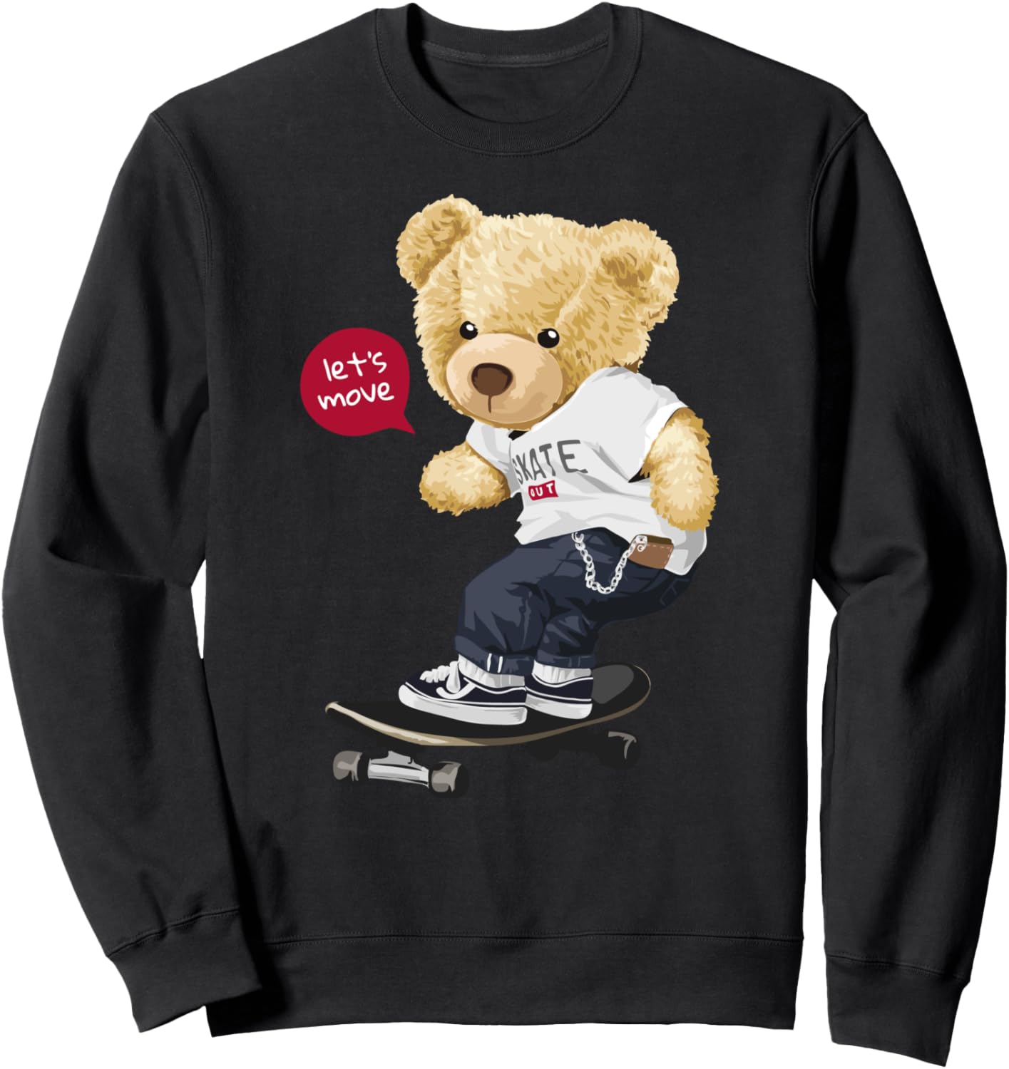 Милая толстовка с изображением плюшевого мишки-скейтбордиста Bersll, черный
Милая толстовка с изображением плюшевого мишки-скейтбордиста Bersll, черный