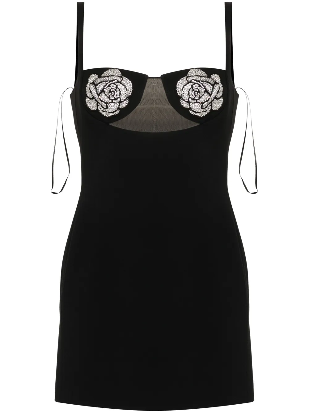 Платье мини с цветочной аппликацией David Koma, черный
Платье мини с цветочной аппликацией David Koma, черный