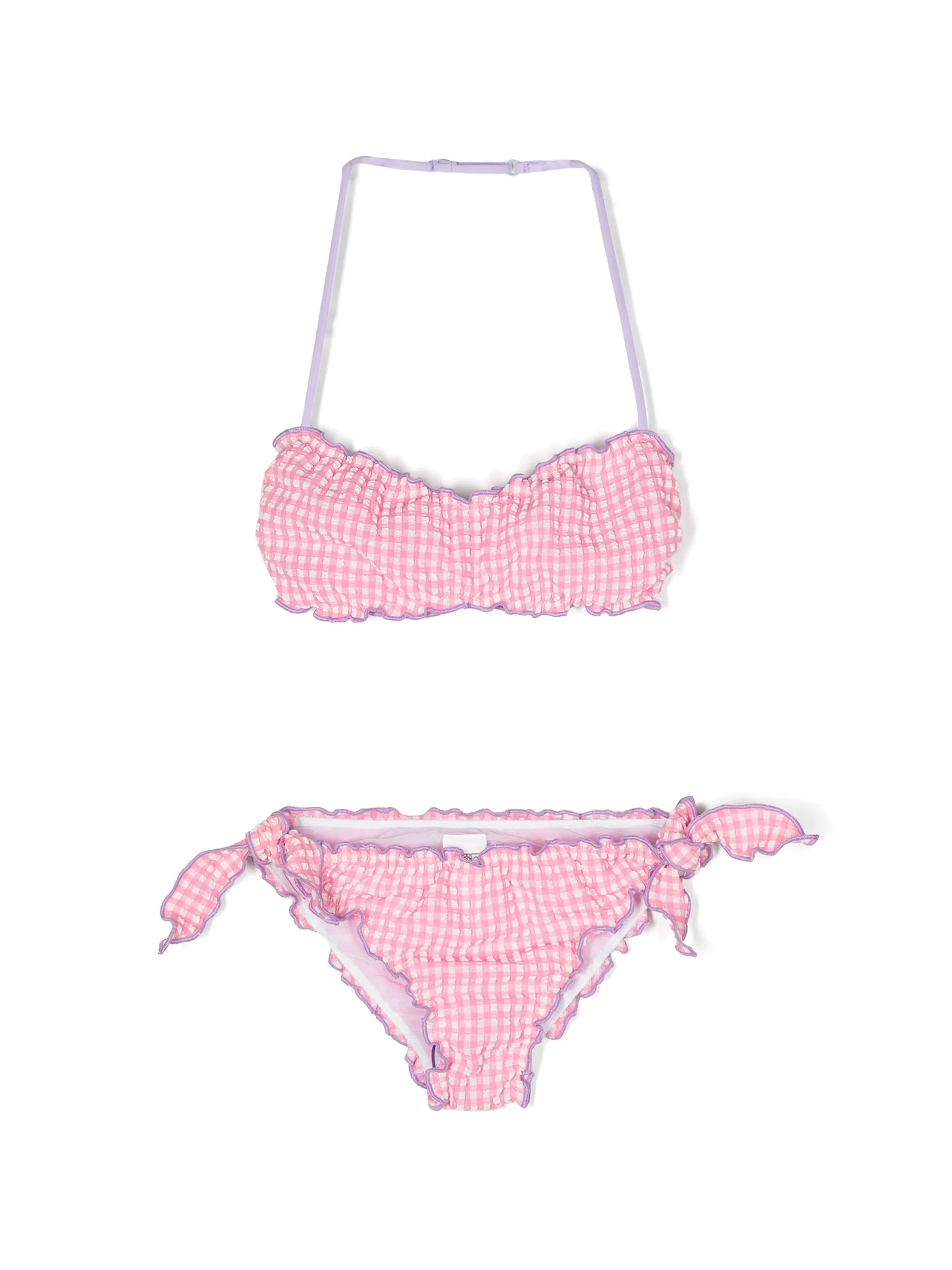 Бикини из сирсакера в клетку гингем Mc2 Saint Barth Kids, розовый
Бикини из сирсакера в клетку гингем Mc2 Saint Barth Kids, розовый