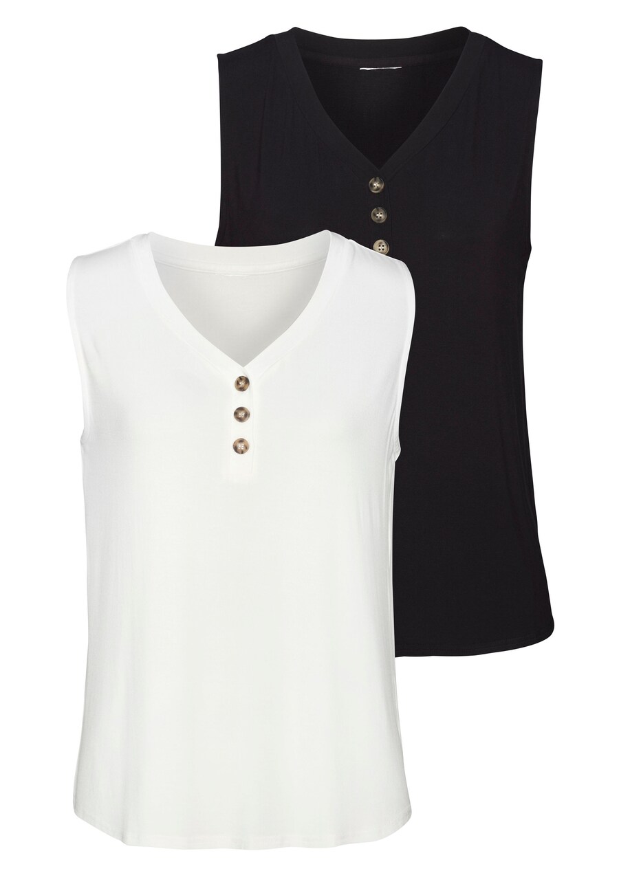 Топ без рукавов LASCANA Top, цвет dark blue/wool white
Топ без рукавов LASCANA Top, цвет dark blue/wool white