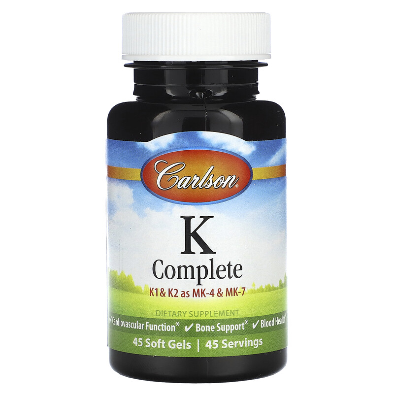 Carlson, K Complete, 45 Softgels
Carlson, K Complete, 45 Softgels