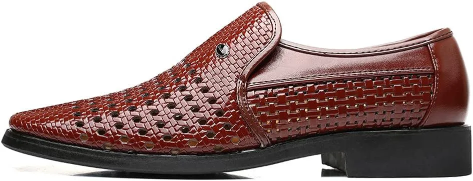 Мужские плетеные повседневные лоферы Santimon без шнурков, кожаные туфли с острым носком типа дерби, удобные дышащие прогулочные туфли, коричневый
Мужские плетеные повседневные лоферы Santimon без шнурков, кожаные туфли с острым носком типа дерби, удобные дышащие прогулочные туфли, коричневый