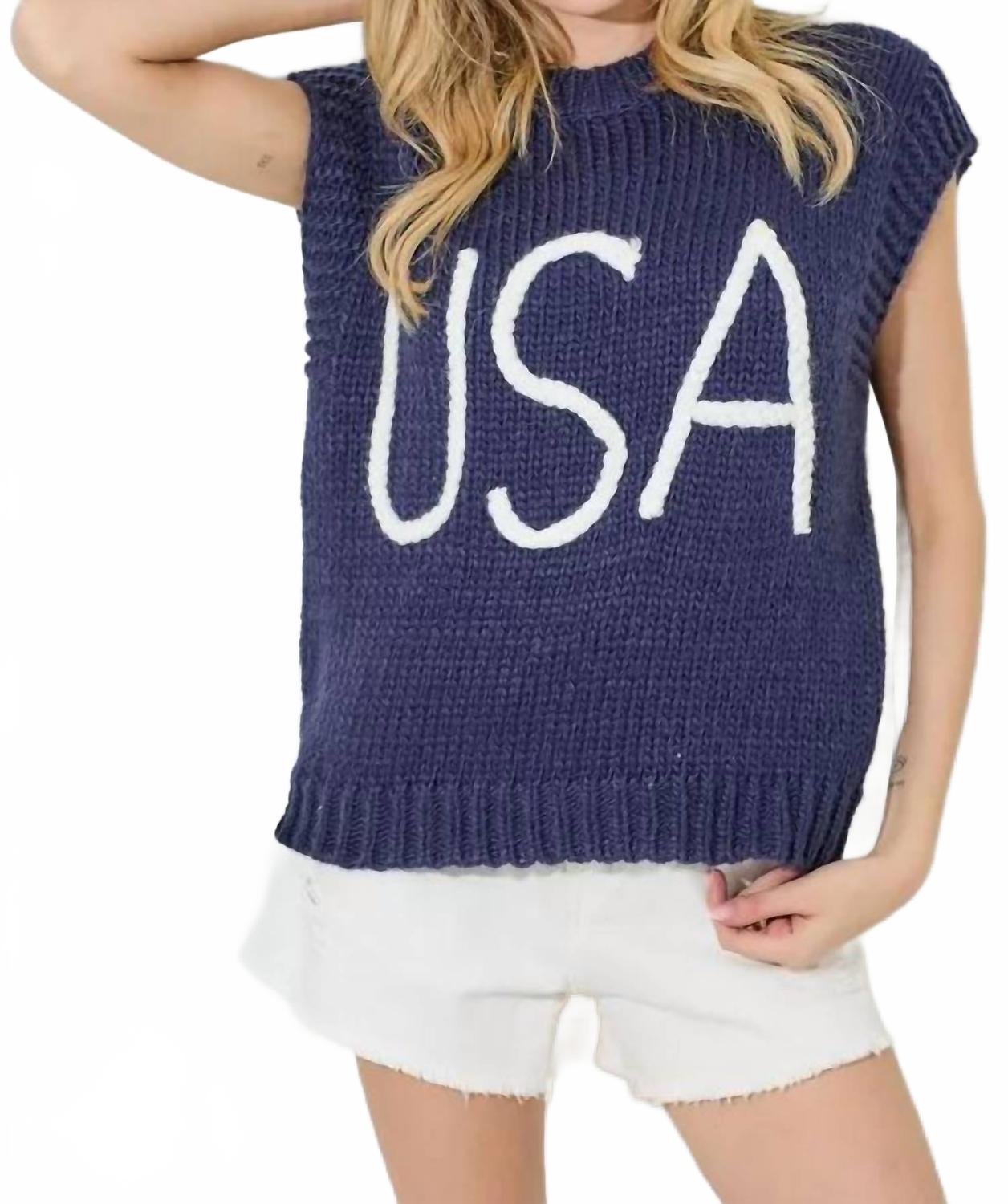 Топ USA в темно-синем цвете Baevely by Wellmade
Топ USA в темно-синем цвете Baevely by Wellmade