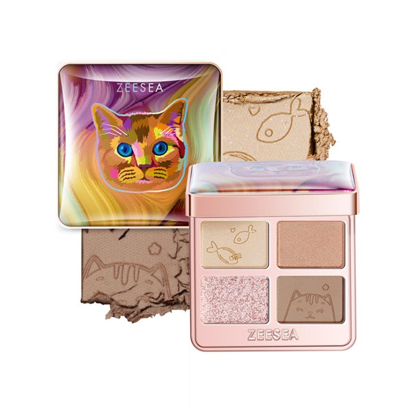 Zeesea Tipsy Kitty Eyeshadow Quad 01# Milk Tea / Компактная палетка теней для век
Zeesea Tipsy Kitty Eyeshadow Quad 01# Milk Tea / Компактная палетка теней для век