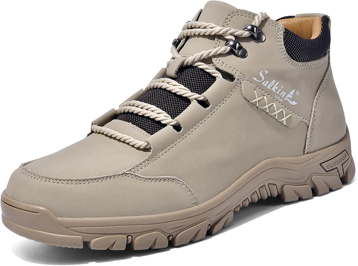 Мужские кожаные кроссовки для походов TWODNAWK, средний верх, шнуровка, удобные модель без шнурков, нескользящие чукка-боты на щиколотку для повседневных прогулок, треккинга, кемпинга и других активностей на улице, светло-серый
Мужские кожаные кроссовки для походов TWODNAWK, средний верх, шнуровка, удобные модель без шнурков, нескользящие чукка-боты на щиколотку для повседневных прогулок, треккинга, кемпинга и других активностей на улице, светло-серый