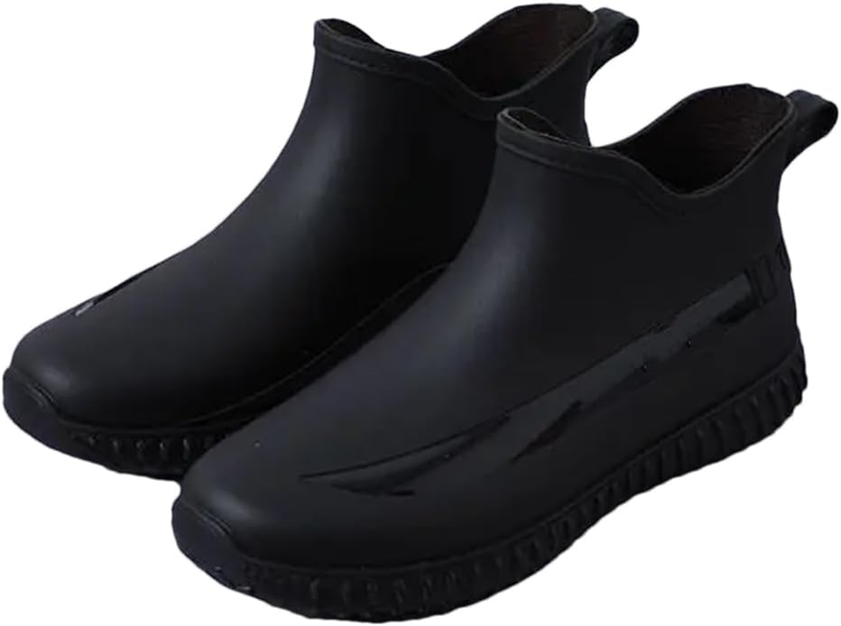 Мужские короткие резиновые сапоги Wjnvfioo Fashion, непромокаемые, с противоскользящей подошвой, для кухни, автомойки, износостойкая водонепроницаемая обувь, черный
Мужские короткие резиновые сапоги Wjnvfioo Fashion, непромокаемые, с противоскользящей подошвой, для кухни, автомойки, износостойкая водонепроницаемая обувь, черный