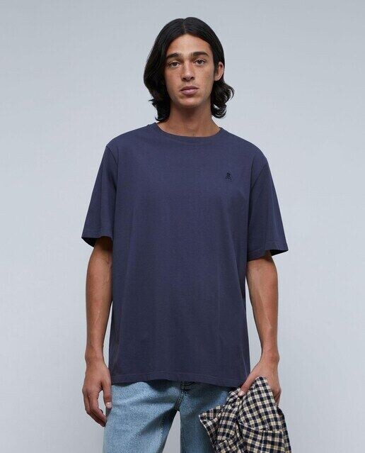 Мужская футболка с короткими рукавами и вышивкой черепа Scalpers, темно-синий
Мужская футболка с короткими рукавами и вышивкой черепа Scalpers, темно-синий