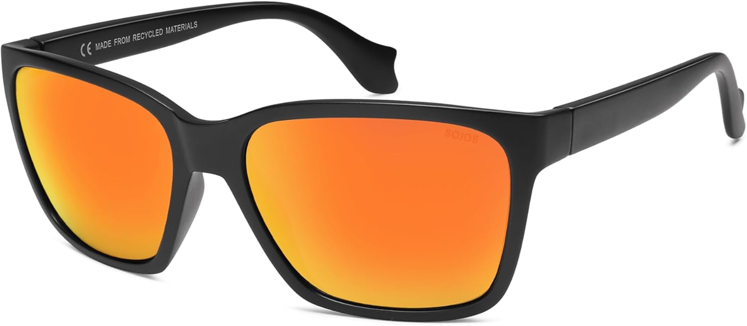 Поляризованные солнцезащитные очки SOJOS Ocean Collection для мужчин, квадратная оправа из переработанной рыболовной сети, экологичные, с защитой от УФ-излучения UV400, цвет «Тихий океан», Black/Orange
Поляризованные солнцезащитные очки SOJOS Ocean Collection для мужчин, квадратная оправа из переработанной рыболовной сети, экологичные, с защитой от УФ-излучения UV400, цвет «Тихий океан», Black/Orange