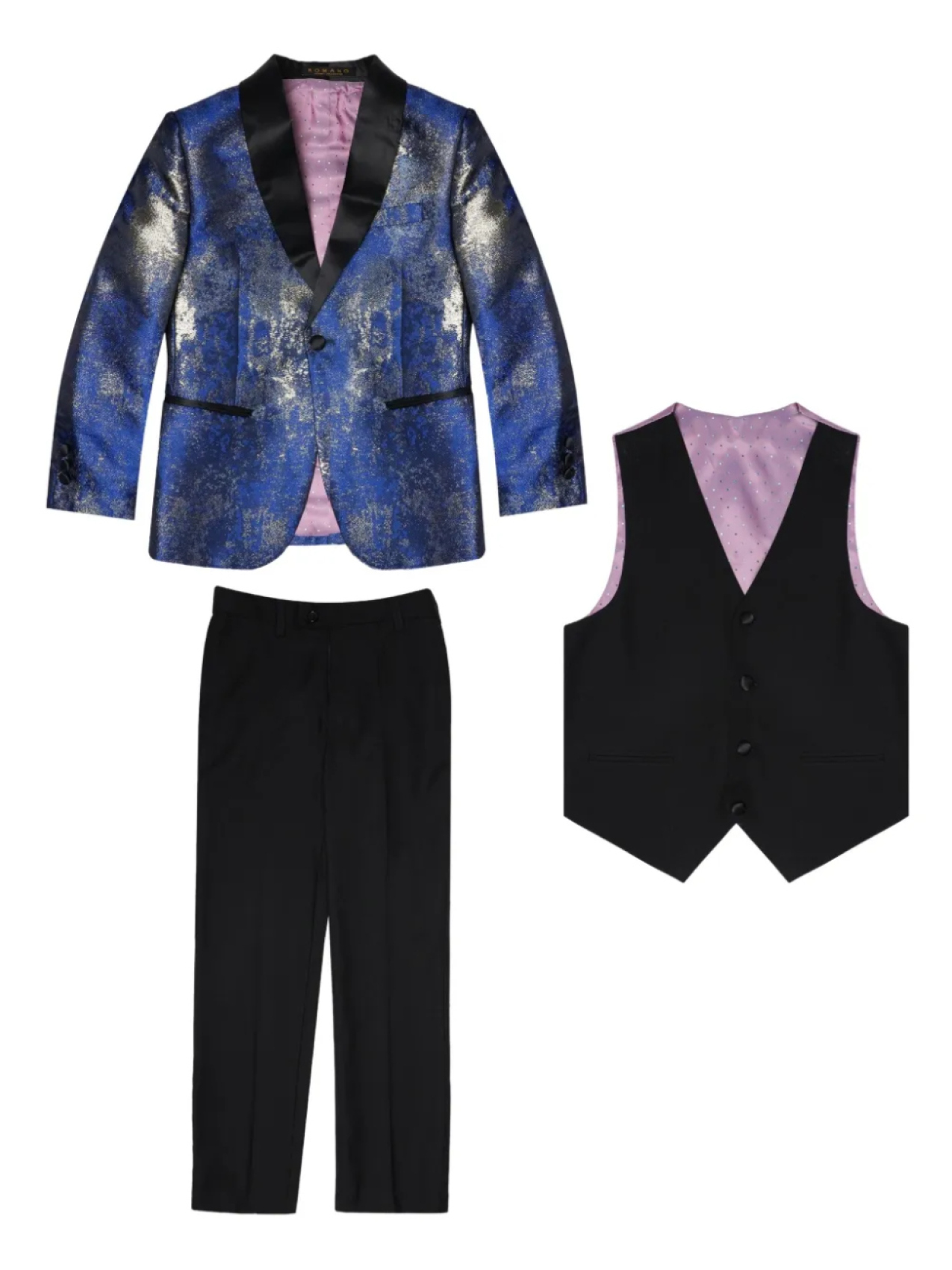 Жаккардовый костюм-тройка ROMANO KIDS, золотой
Жаккардовый костюм-тройка ROMANO KIDS, золотой