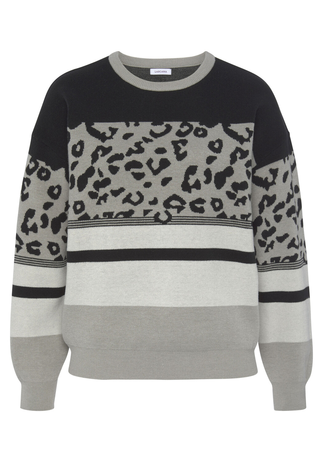 Свитер LASCANA Rundhals, серый черный
Свитер LASCANA Rundhals, серый черный