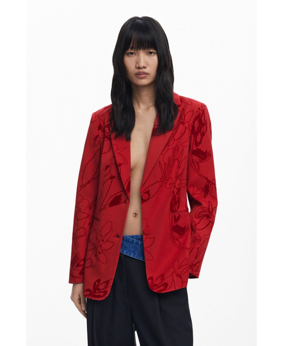 Женский блейзер с бархатными деталями Desigual, Orange red
Женский блейзер с бархатными деталями Desigual, Orange red