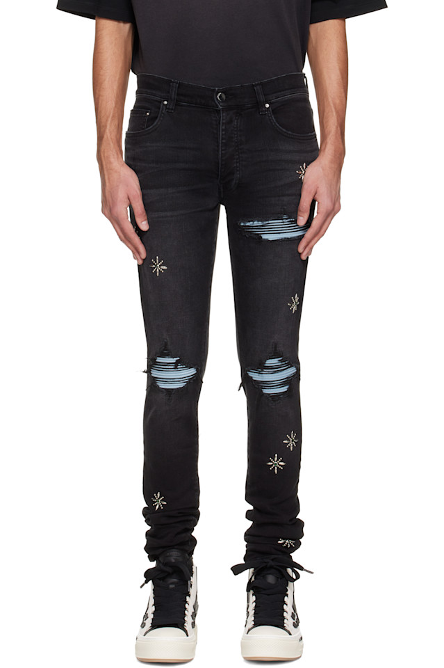 Amiri Черные джинсы MX1 с заклепками
Amiri Черные джинсы MX1 с заклепками