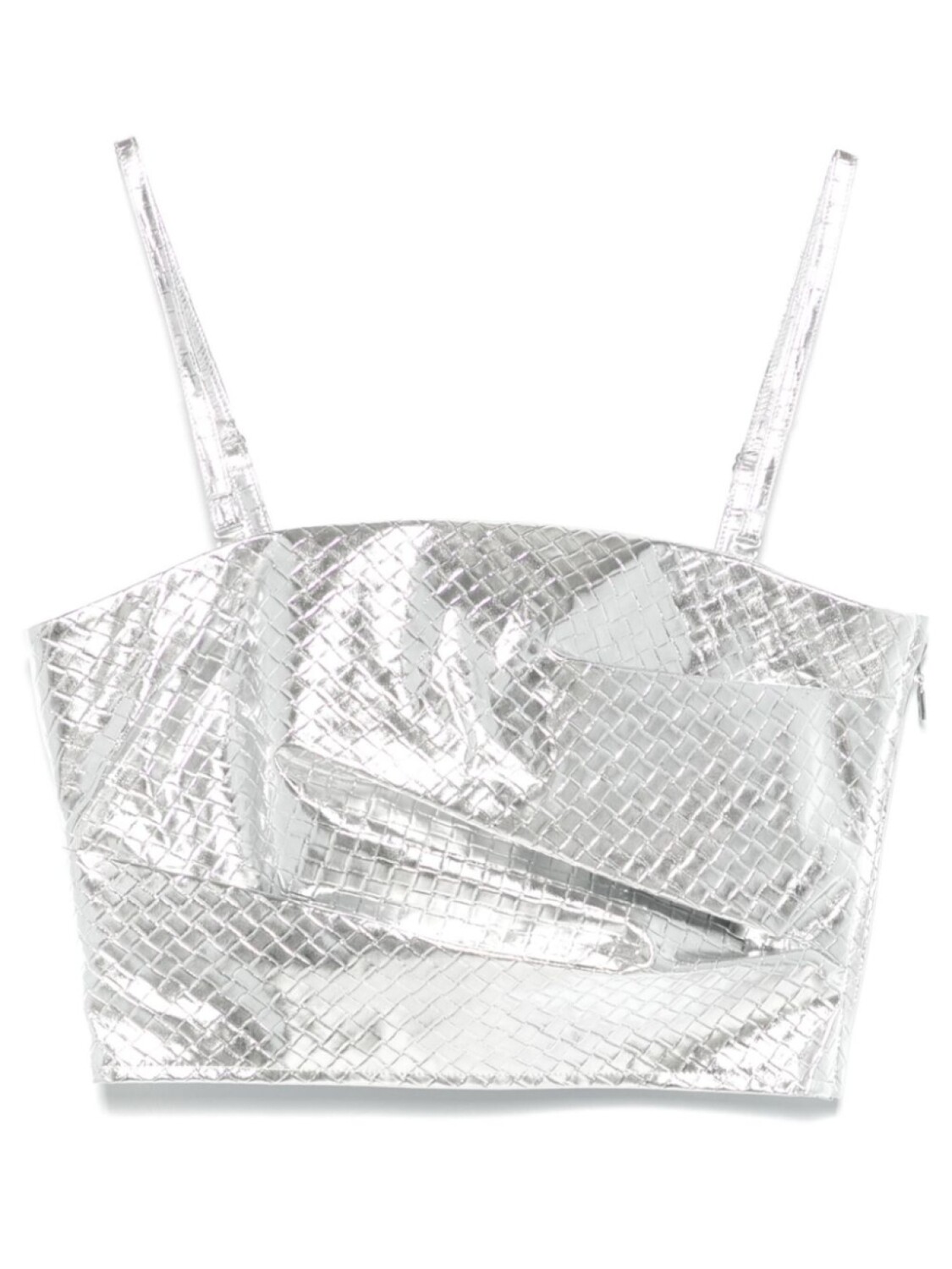 Драпированный плетеный топ ROTATE BIRGER CHRISTENSEN, серебряный
Драпированный плетеный топ ROTATE BIRGER CHRISTENSEN, серебряный