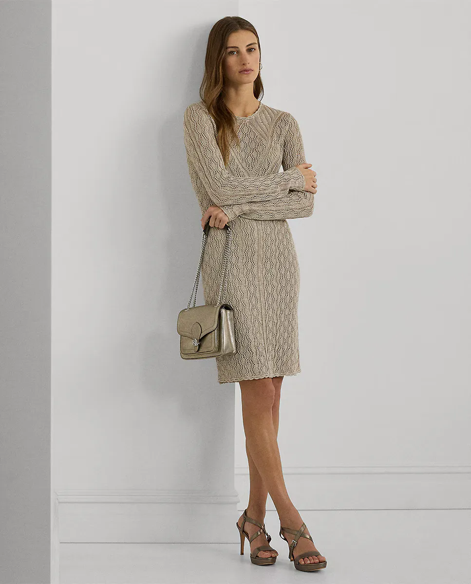Короткое блестящее платье с длинными рукавами Lauren Ralph Lauren, светло-коричневый
Короткое блестящее платье с длинными рукавами Lauren Ralph Lauren, светло-коричневый