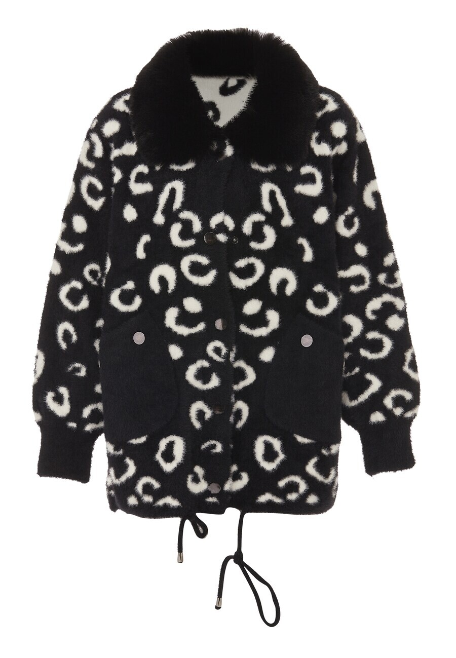 Вязаный кардиган Immy, черный/белый 
Вязаный кардиган Immy, черный/белый