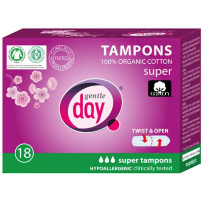 Супер, тампоны из 100% органического хлопка, 18 шт. Gentle Day
Супер, тампоны из 100% органического хлопка, 18 шт. Gentle Day