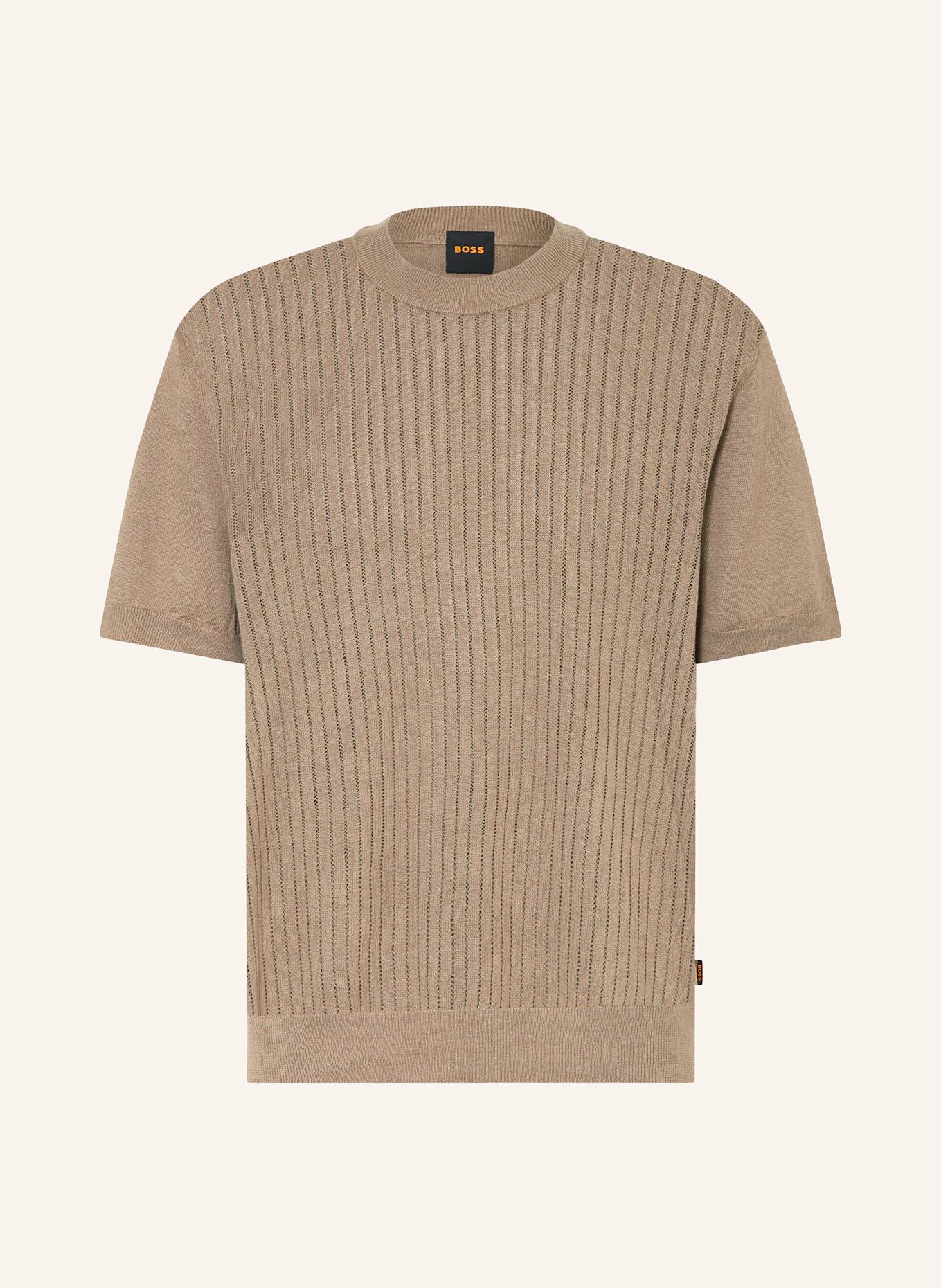 Трикотажная рубашка ajordino со льном Boss, коричневый
Трикотажная рубашка ajordino со льном Boss, коричневый