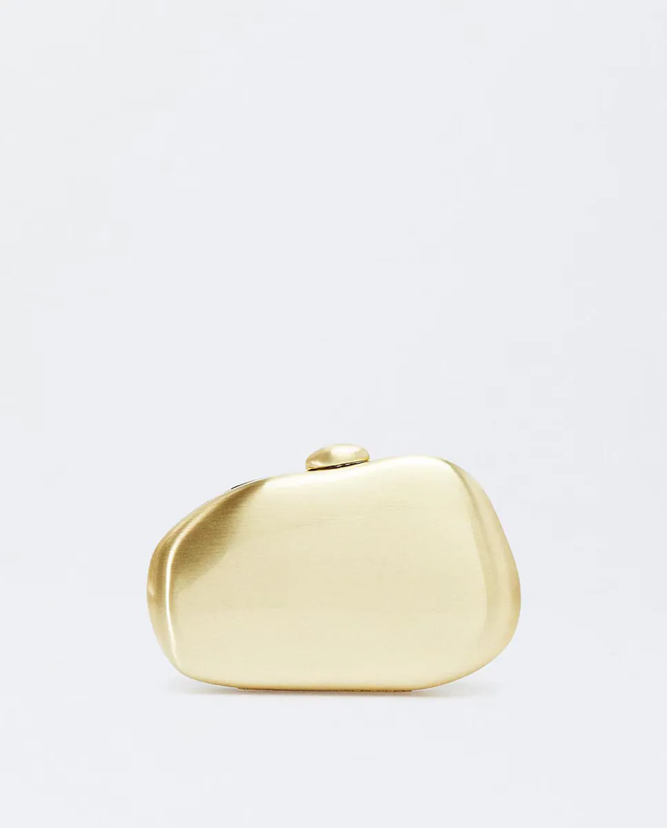 Вечерняя сумочка-клатч, трансформируемая в сумку через плечо, с магнитной застежкой, однотонная Parfois, золотой