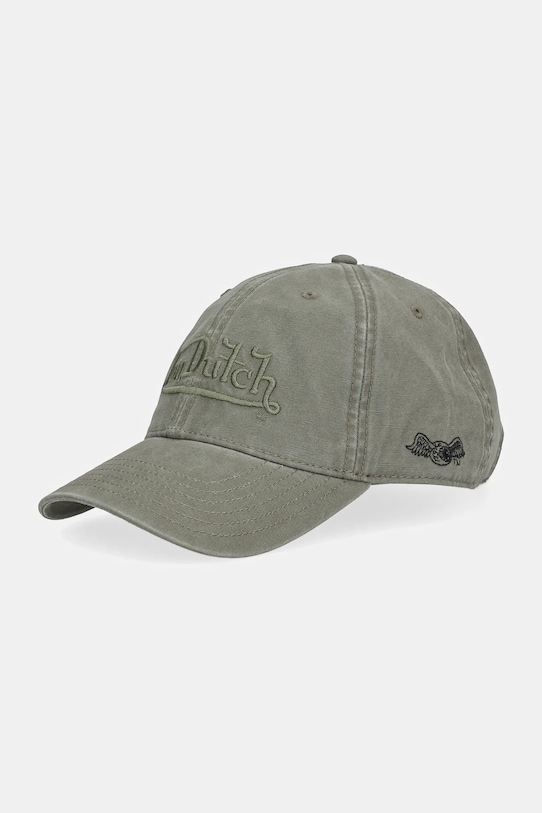 Хлопковая бейсболка Von Dutch, зеленый
Хлопковая бейсболка Von Dutch, зеленый