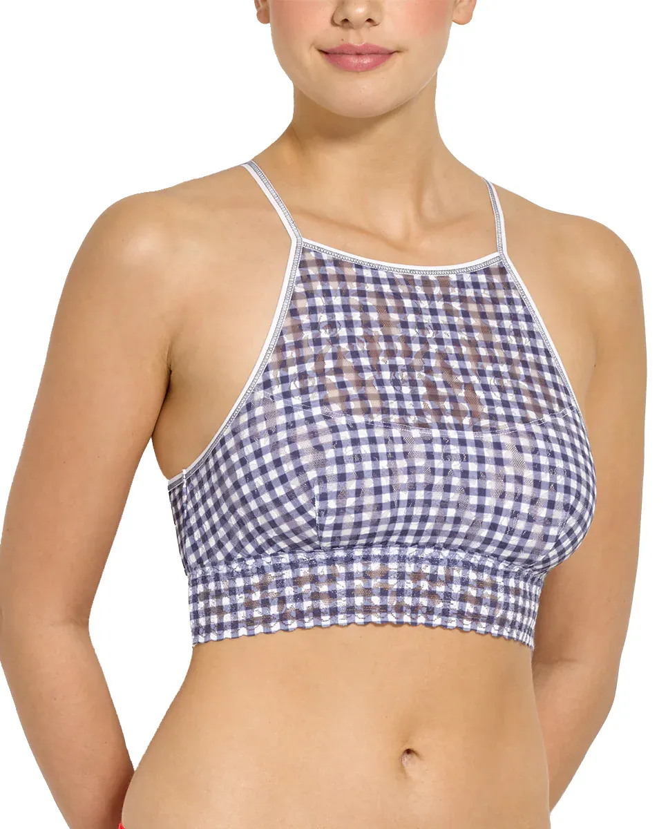 Укороченный бралетт в клетку с принтом Hanky Panky, синий
Укороченный бралетт в клетку с принтом Hanky Panky, синий