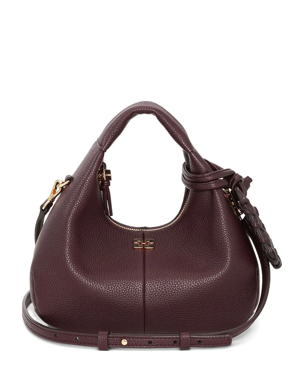 Фактурная сумка-тоут размера мини GANNI, коричневый
Фактурная сумка-тоут размера мини GANNI, коричневый