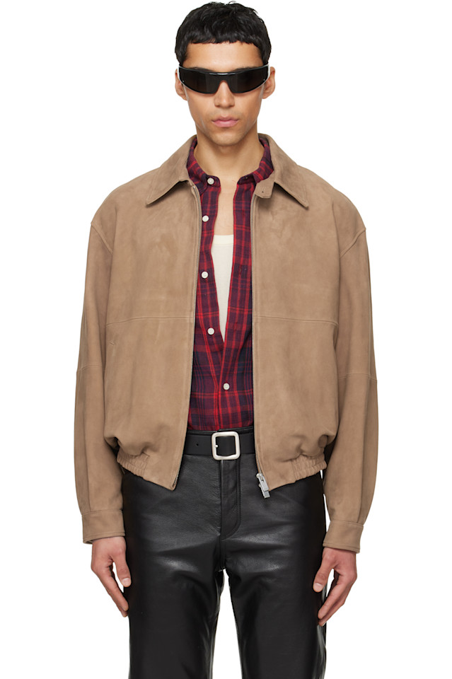 Свободная куртка-бомбер из козьей замши Tonywack, бежевый
Свободная куртка-бомбер из козьей замши Tonywack, бежевый