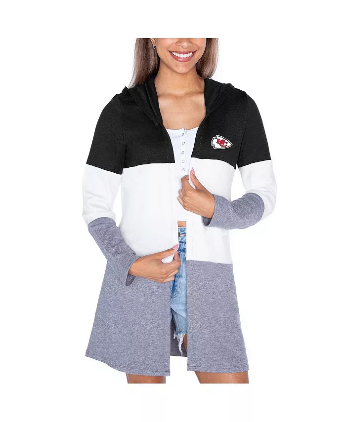 Женский черный легкий кардиган с капюшоном Kansas City Chiefs Tri-Blend Color Block Gameday Couture
Женский черный легкий кардиган с капюшоном Kansas City Chiefs Tri-Blend Color Block Gameday Couture