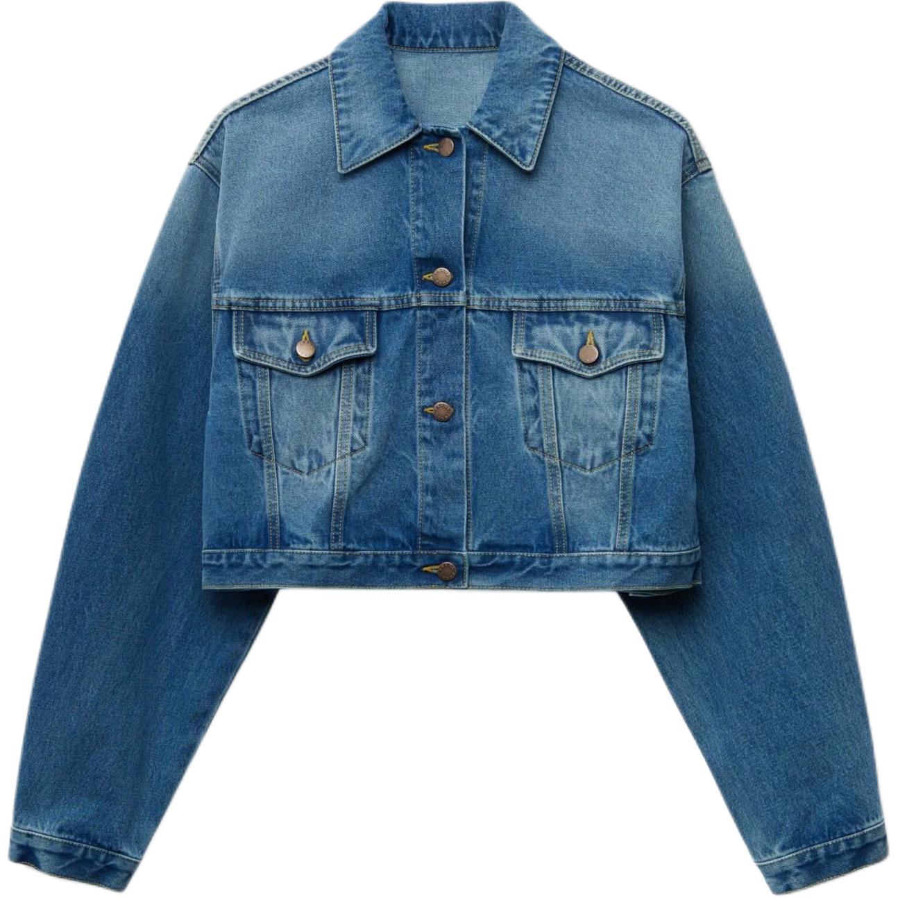 Кроп-джинсовая куртка с лого-патчем PRADA, синий
Кроп-джинсовая куртка с лого-патчем PRADA, синий