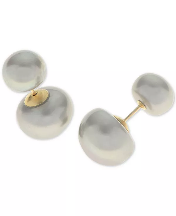 Серьги-Гвоздики с культивированным пресноводным жемчугом (8–12 мм) спереди и сзади из 14-каратного золота Macy'S, gray
Серьги-Гвоздики с культивированным пресноводным жемчугом (8–12 мм) спереди и сзади из 14-каратного золота Macy'S, gray