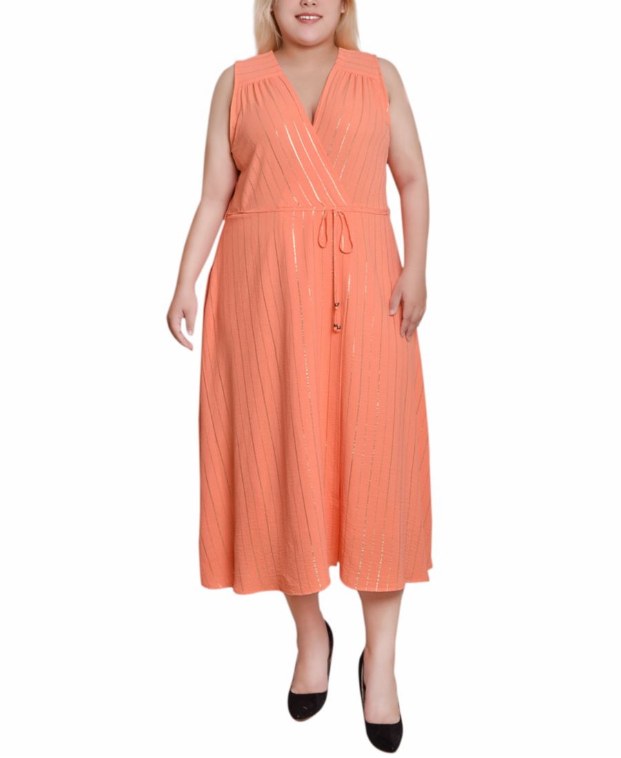 Платье без рукавов с запахом и вертикальными полосами, больших размеров NY Collection, Dark Coral Gold
Платье без рукавов с запахом и вертикальными полосами, больших размеров NY Collection, Dark Coral Gold