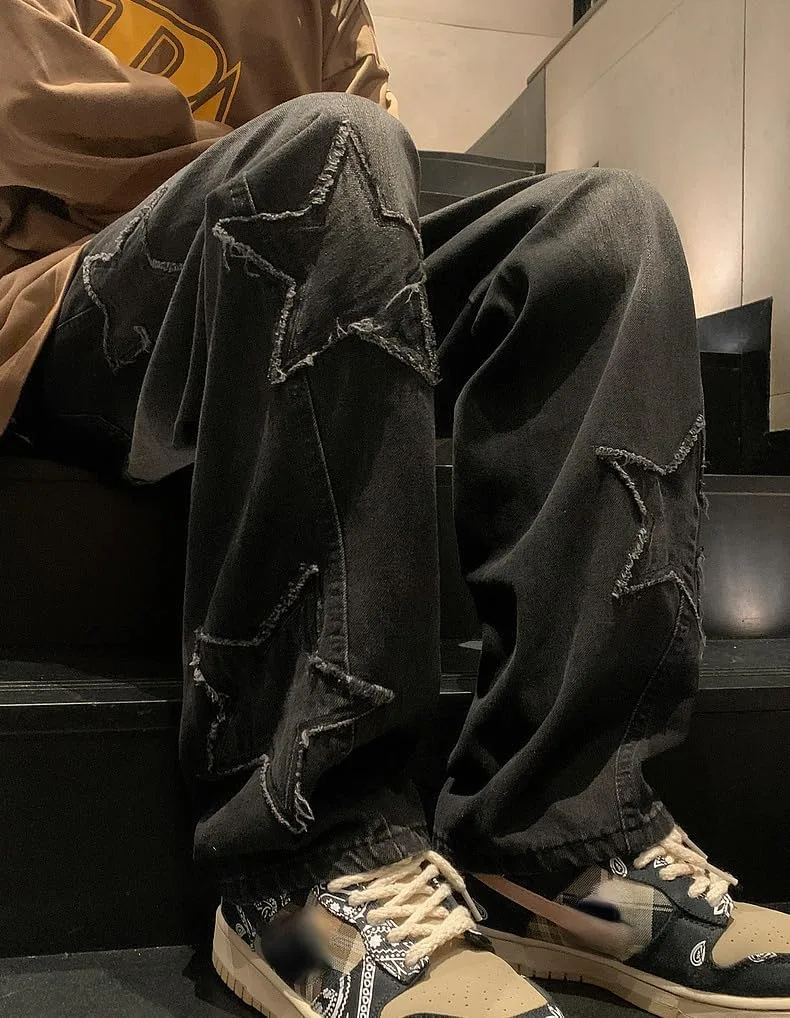 Джинсы Y2K для женщин Grunge Star, прямые, с высокой посадкой Tyadorw
Джинсы Y2K для женщин Grunge Star, прямые, с высокой посадкой Tyadorw