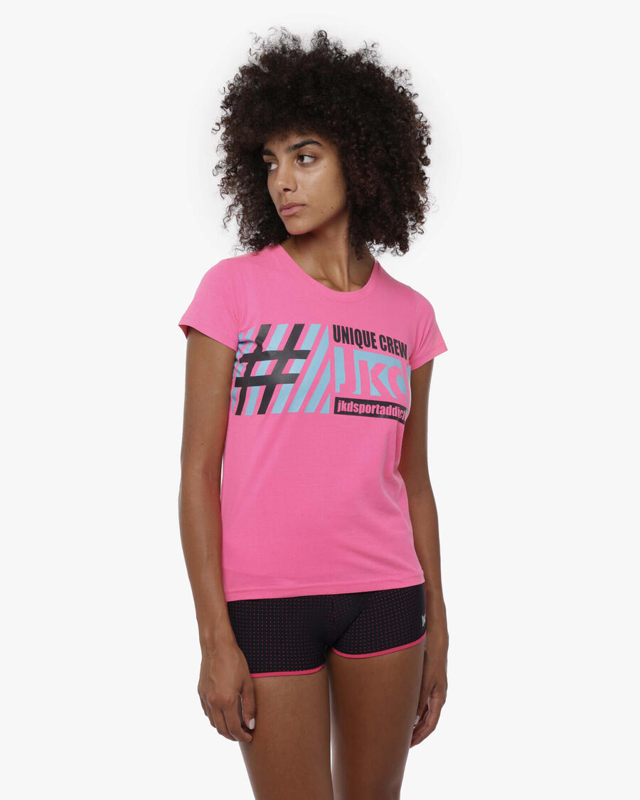 JAKED Неоново-розовая синтетическая фитнес-футболка для женщин
JAKED Неоново-розовая синтетическая фитнес-футболка для женщин