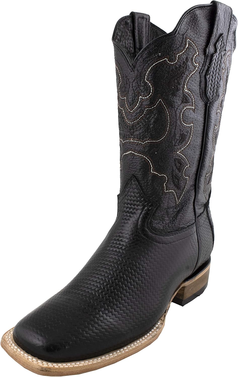 Мужские ковбойские сапоги для родео из натуральной кожи с плетеным рисунком и квадратным носком Generic, черный
Мужские ковбойские сапоги для родео из натуральной кожи с плетеным рисунком и квадратным носком Generic, черный