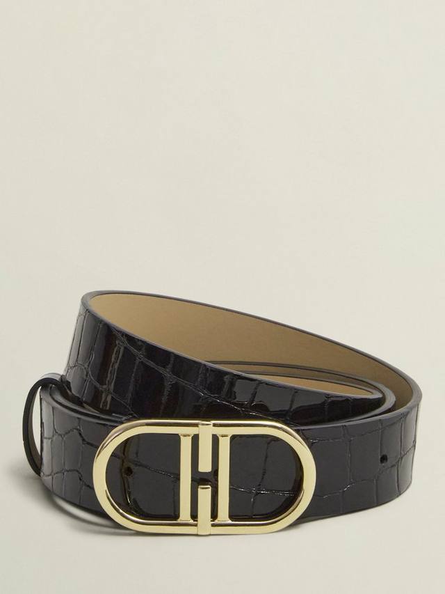 Кожаный ремень Kiera с текстурой крокодила Hobbs, Black
Кожаный ремень Kiera с текстурой крокодила Hobbs, Black