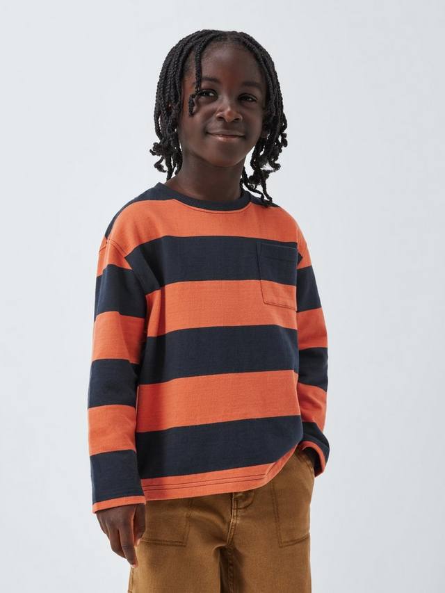 Детский джемпер с блочным рисунком в полоску John Lewis, Navy/Orange Stripe
Детский джемпер с блочным рисунком в полоску John Lewis, Navy/Orange Stripe