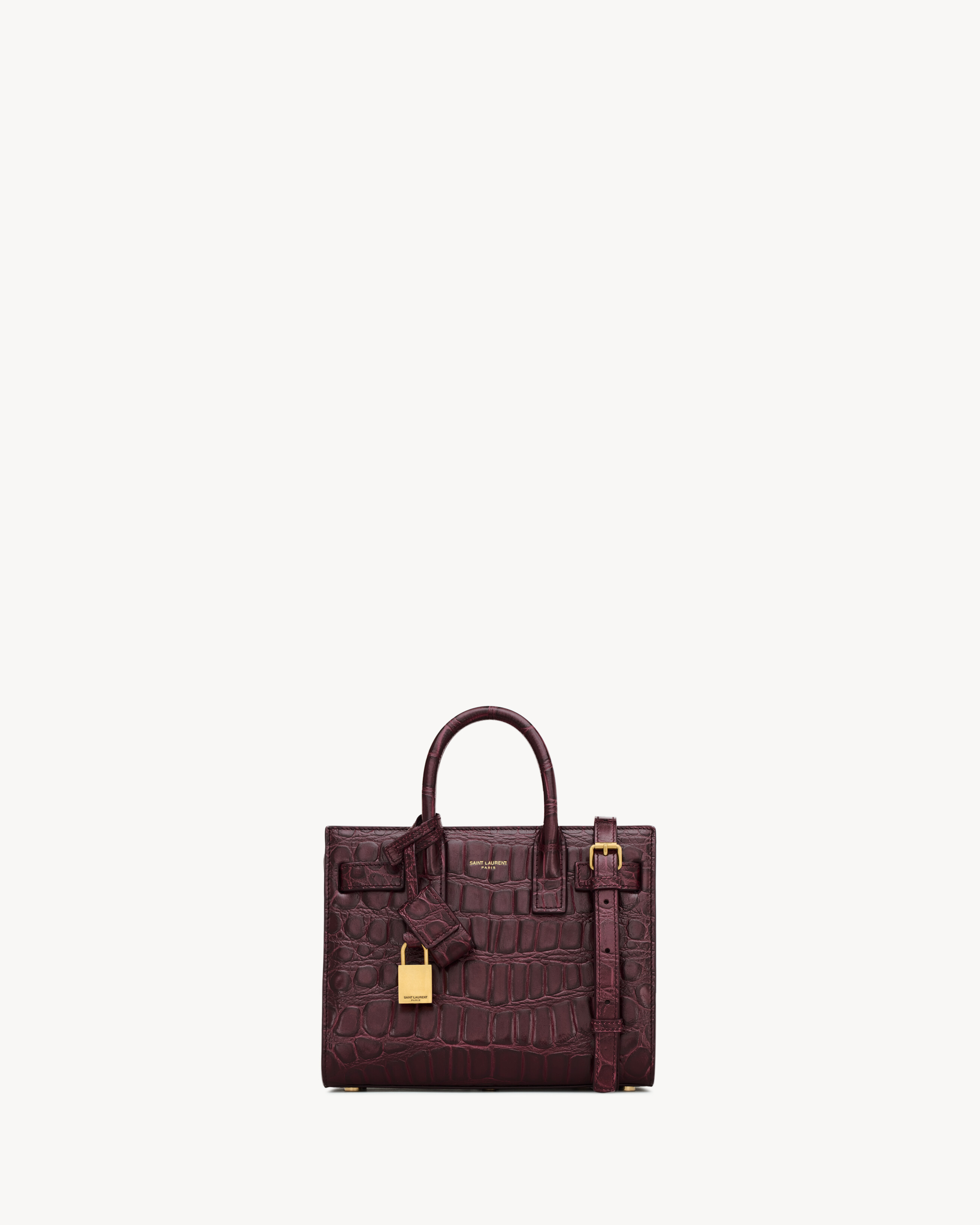 SAC DE JOUR из кожи с тиснением под крокодила - размер nano SAINT LAURENT, бордовый
SAC DE JOUR из кожи с тиснением под крокодила - размер nano SAINT LAURENT, бордовый