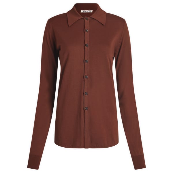 Кардиган из хлопчатобумажной трикотажной ткани Auralee, коричневый
Кардиган из хлопчатобумажной трикотажной ткани Auralee, коричневый