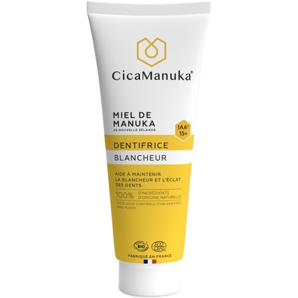 Зубная паста с медом манука IAA15+ для блеска зубов - органическая Cicamanuka
Зубная паста с медом манука IAA15+ для блеска зубов - органическая Cicamanuka