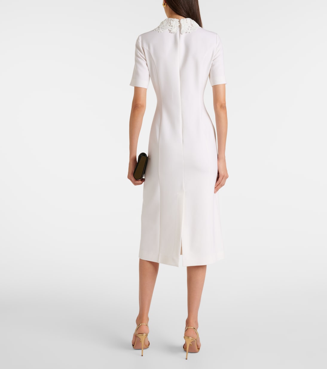 Платье миди из смесовой шерсти с кружевной отделкой Oscar de la Renta, белый
Платье миди из смесовой шерсти с кружевной отделкой Oscar de la Renta, белый