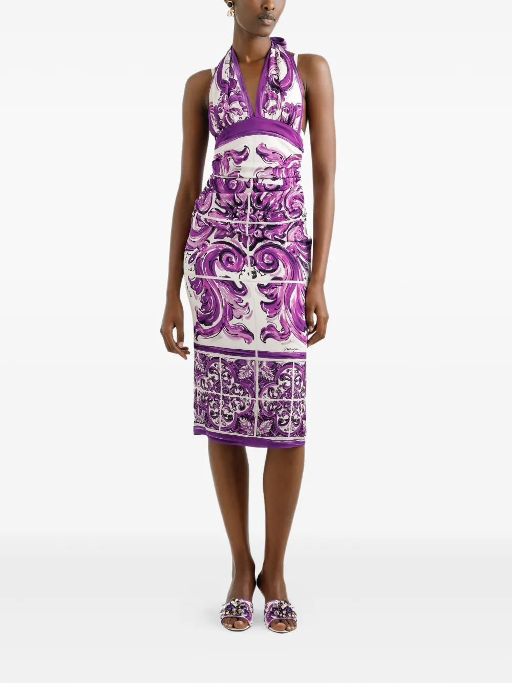 Платье миди с графичным принтом DOLCE & GABBANA, белый
Платье миди с графичным принтом DOLCE & GABBANA, белый