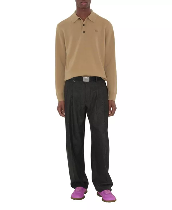 Рубашка-Поло с длинными рукавами из кашемировой смеси Burberry, бежевый
Рубашка-Поло с длинными рукавами из кашемировой смеси Burberry, бежевый