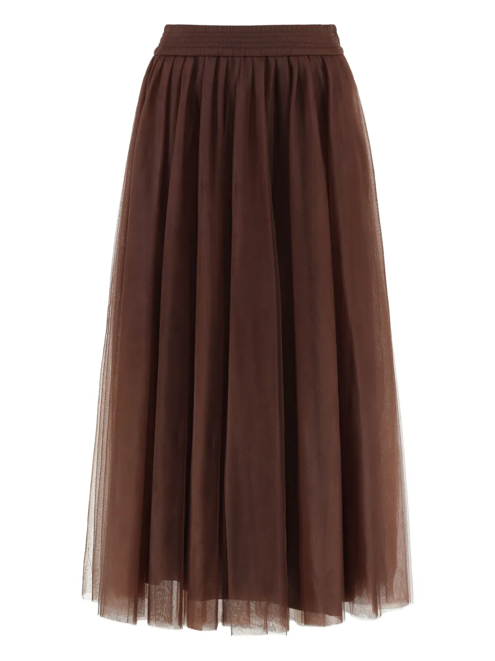 Юбка миди из плиссированного тюля Fabiana Filippi, коричневый
Юбка миди из плиссированного тюля Fabiana Filippi, коричневый