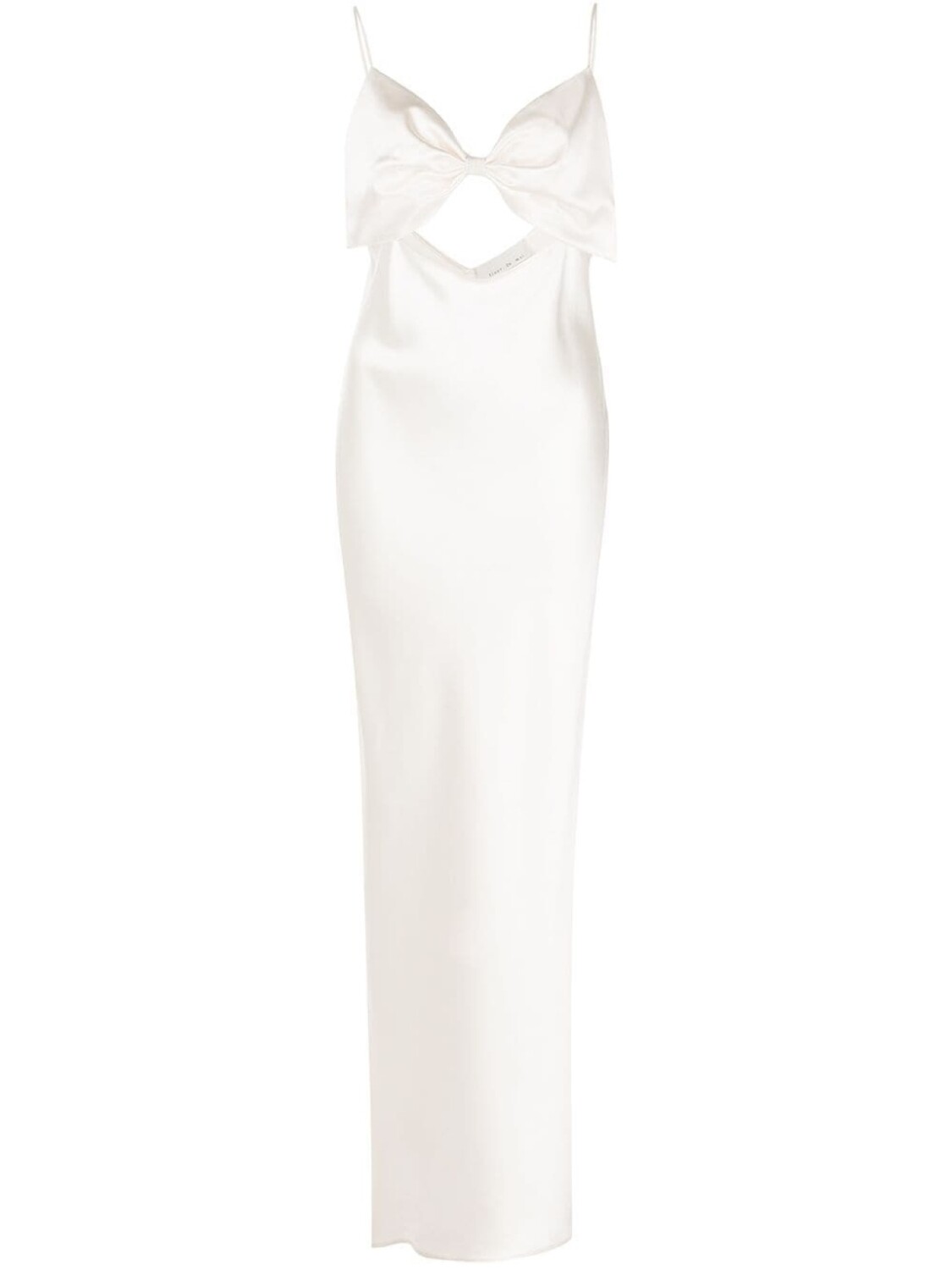 Fleur Du Mal шелковое платье-комбинация с бантом, белый
Fleur Du Mal шелковое платье-комбинация с бантом, белый