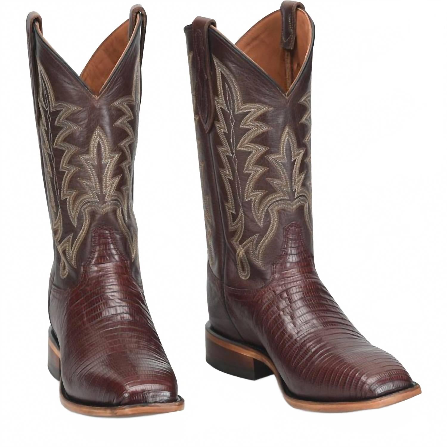 Justin Мужские ботинки George Strait из кожи ящерицы, шоколадного цвета
Justin Мужские ботинки George Strait из кожи ящерицы, шоколадного цвета